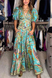 Noor™ – Refined long dress with puff sleeves