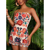 INDIRA™ – Casual Sleeveless Tube-Top Summer Romper
