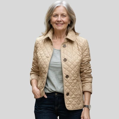 Verity | Casual Quilted Jacket with Turned-Down Collar