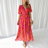 Luna™ – Modern floral midi dress