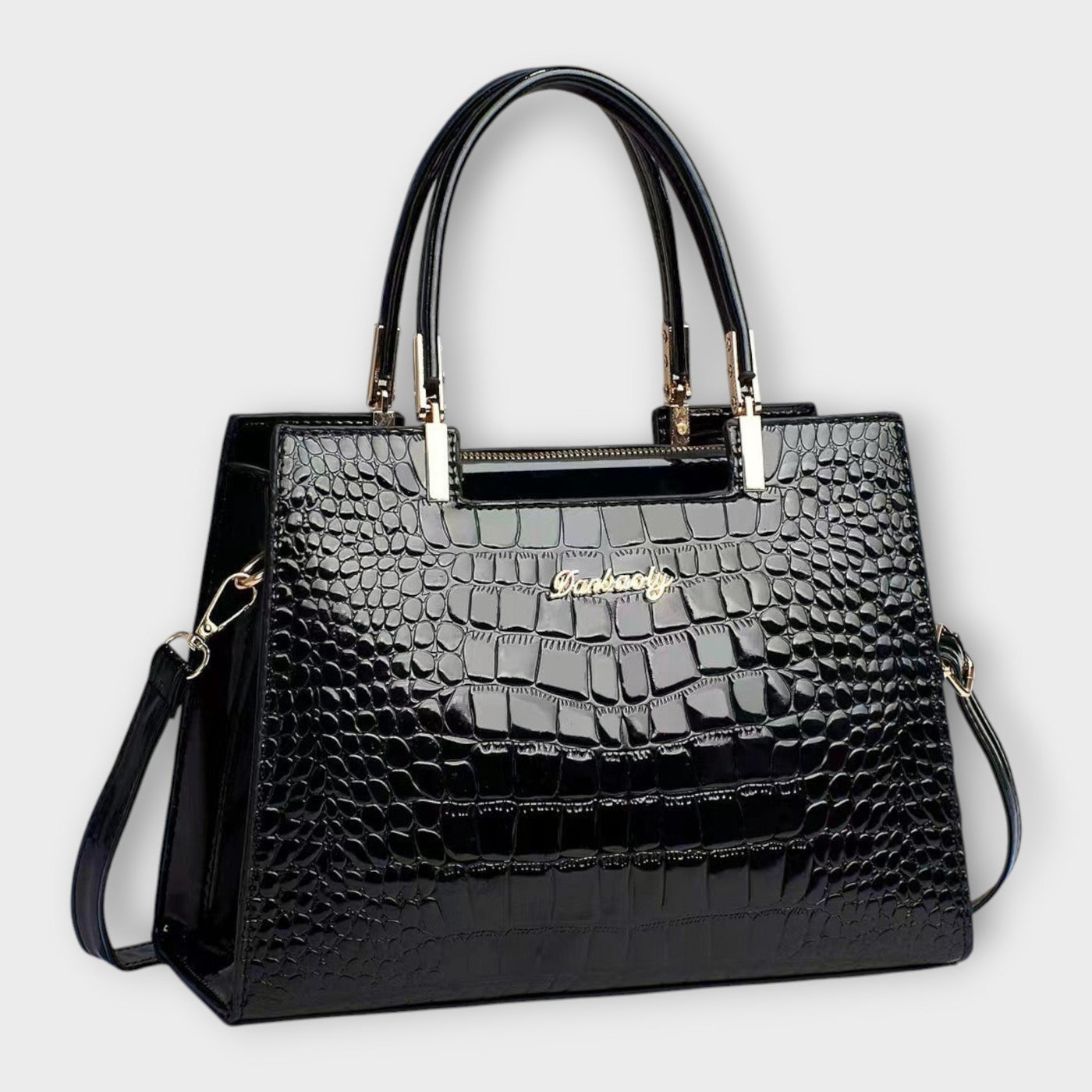 Diana -  Shiny Crocodile Skin Pattern Handbag