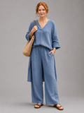 Onyx | Relaxed Tunic Top and Wide Leg Trouser Set