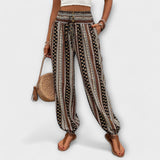 Scarlett - Pants with Ethnic Graphic Print