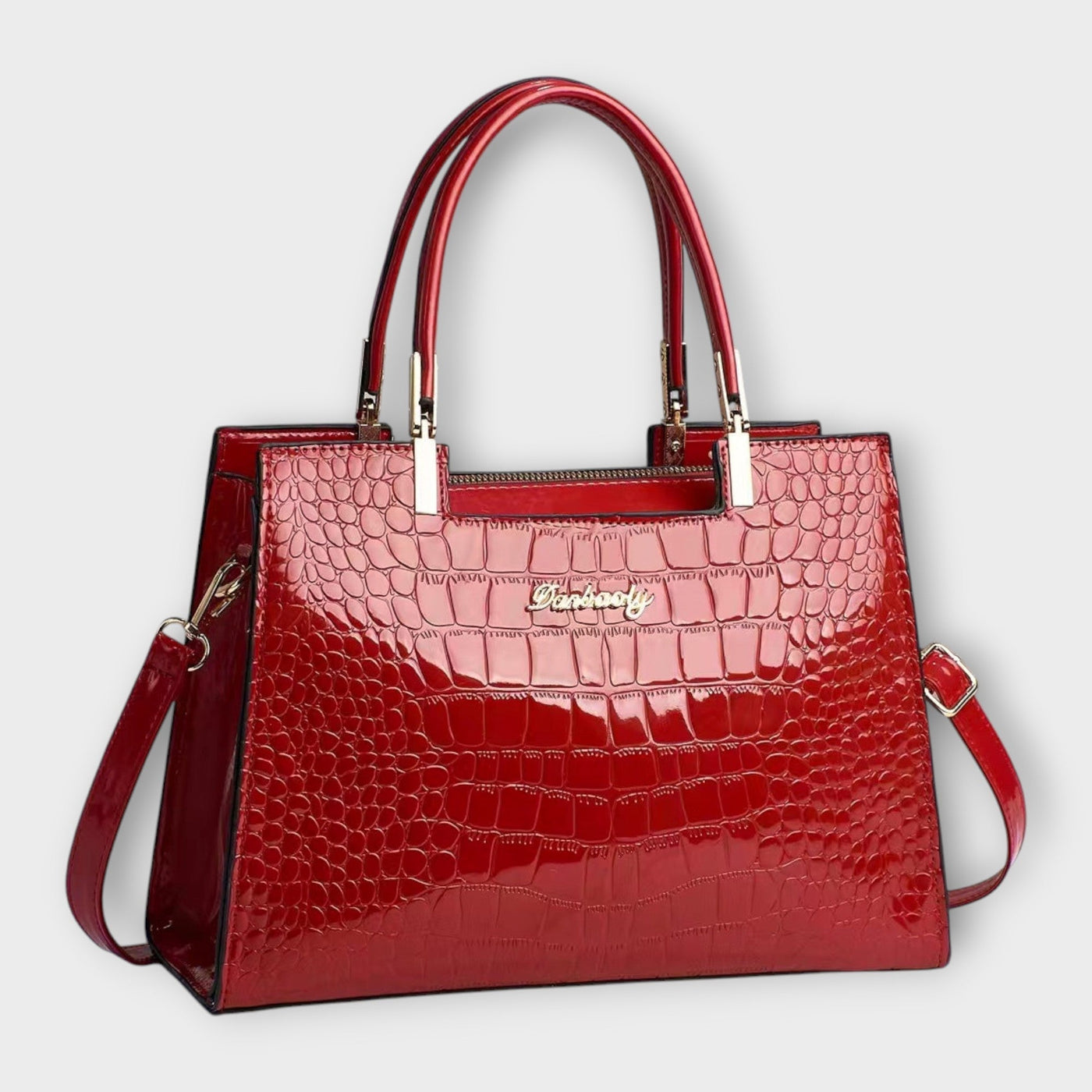 Diana -  Shiny Crocodile Skin Pattern Handbag