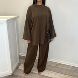 UNI™ - Casual Loose Top and Wide Leg Pants Set
