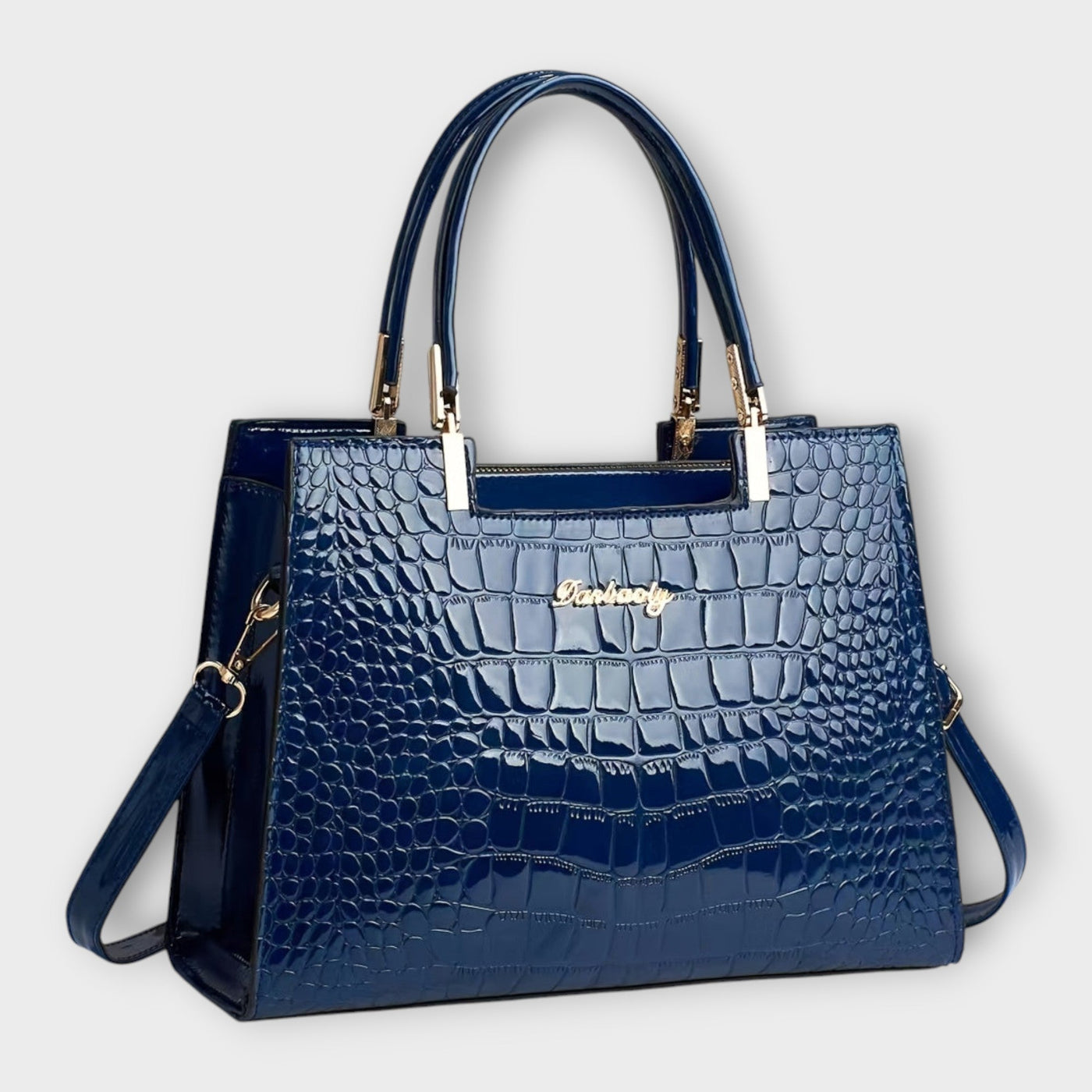 Diana -  Shiny Crocodile Skin Pattern Handbag