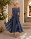 Hallie - Elegant Lace Midi Dress