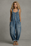 Mabel - Women’s Denim Utility Jumpsuit