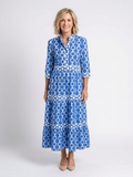 Ysolde | Chain Print Three-Quarter Sleeve Midi Dress