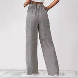 Hollis – Wide-Leg Striped Trousers