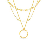 Gold-plated Layered Necklace Set