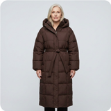 Carmen - Long Belted Puffer Coat