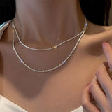 Double Layer Crystal Necklace