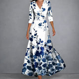 Calla | Sculpting Floral Maxi Dress For Effortless Elegance