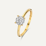 Gold Solitaire Ring