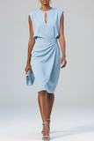 Faye - Elegant Ruched Midi Dress