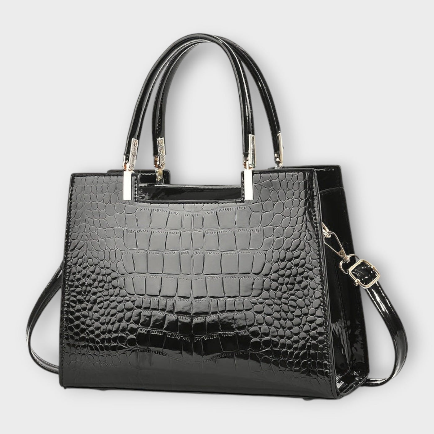 Diana -  Shiny Crocodile Skin Pattern Handbag