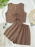 MOESHA™ - Chic Summer Sleeveless Vest and High-Waist Shorts Set
