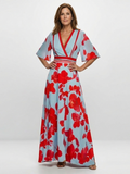 Corinne | V-Neck Short Sleeve Floral Dress