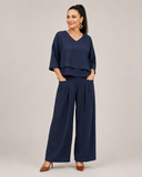 River | Layered Top and Wide Leg Trouser Set