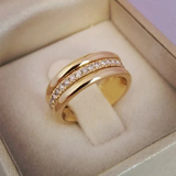 Double Ring Gold-plated Ring
