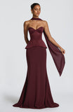 Kaia Maxi Skirt - Cherry Lacquer